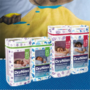 &Eacute;chantillons DryNites, sous-v&ecirc;tements enfants