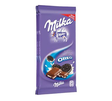 Échantillons alimentaires Chocolat Milka Morceaux d?Oreo
